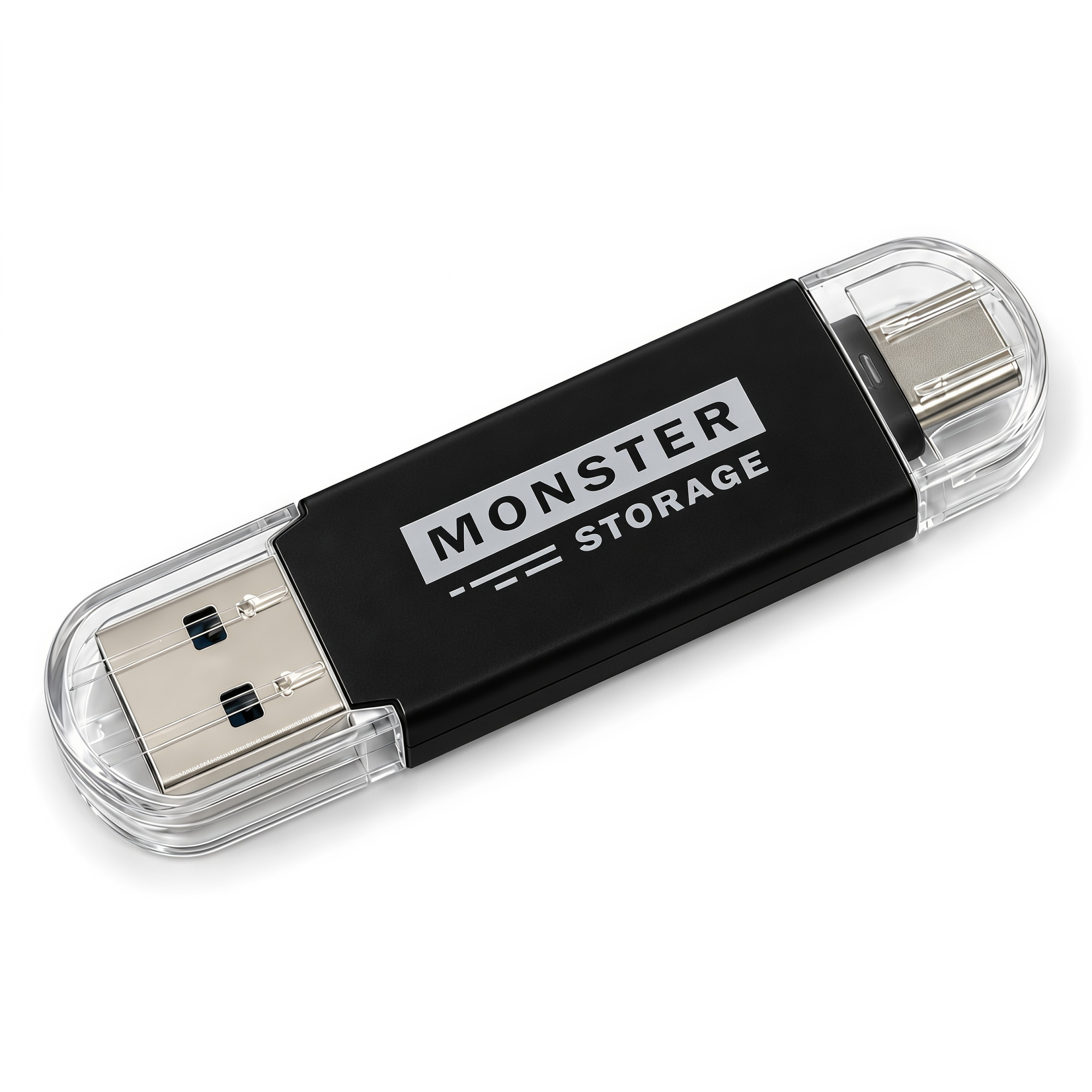 台湾製 USB-A・USB-C デュアル端子 USBメモリー 64GB ブラック MS-AC064USB-BK